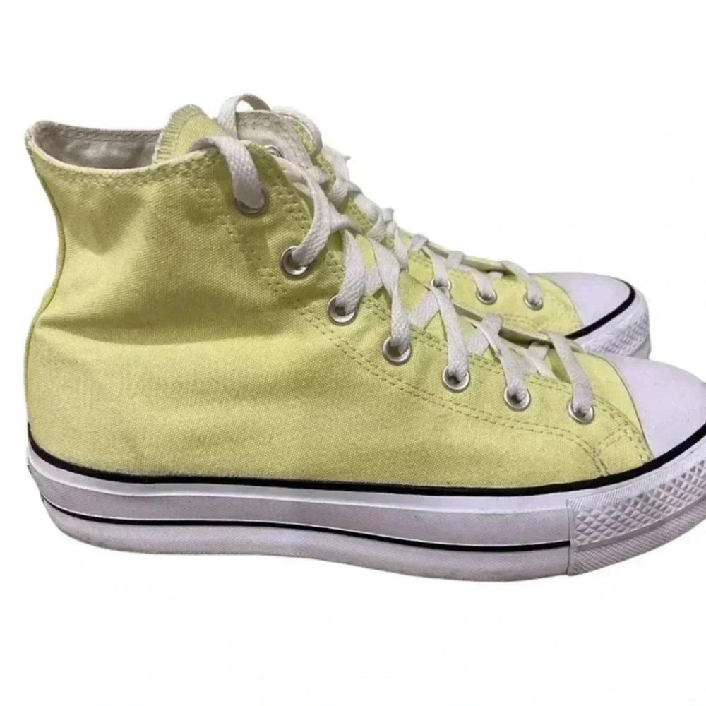 Converse Chuck Taylor All Star Platform HighLight Citron Women's -10 EUC